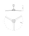 BRISA MINI * Ventilador IP44 BLANCO LED 20W-2700K-5000K